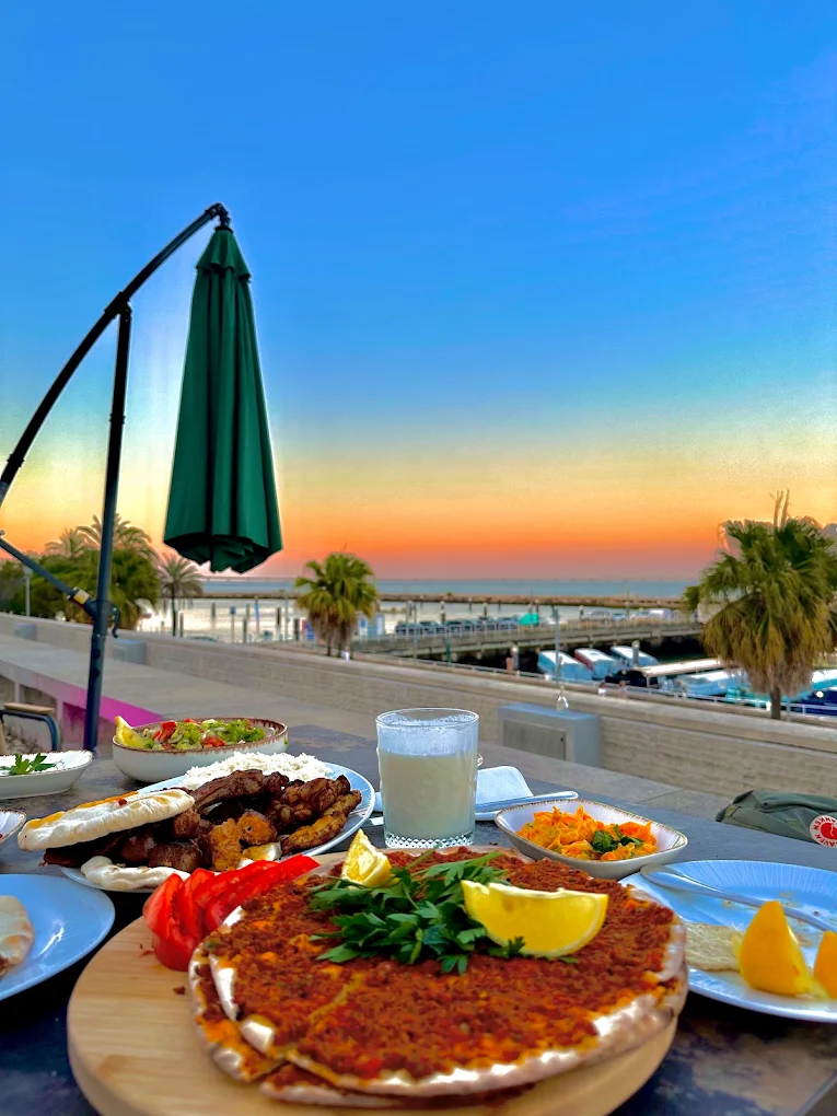 Terrace at sunset
