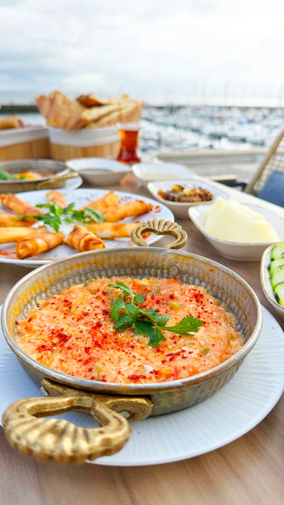 Turkish breakfast by the marina